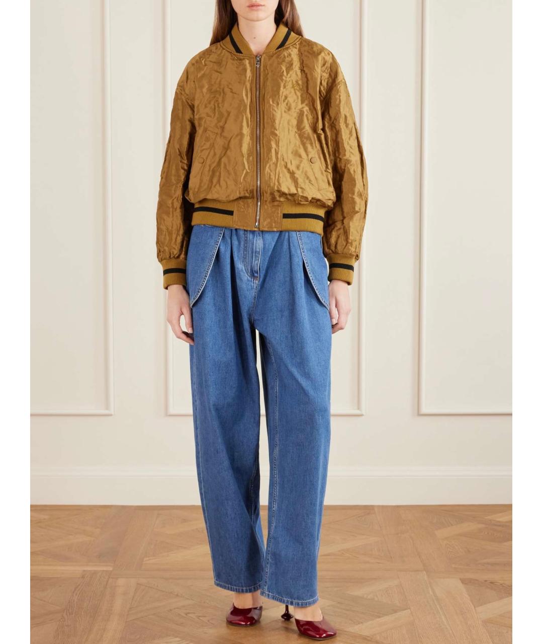 LOEWE Золотая полиэстеровая куртка, фото 7