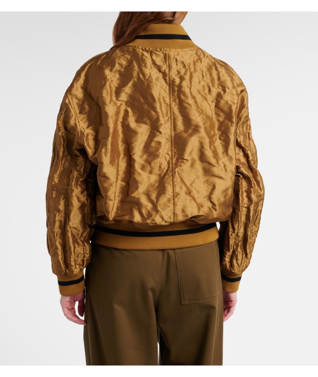LOEWE Золотая полиэстеровая куртка, фото 4