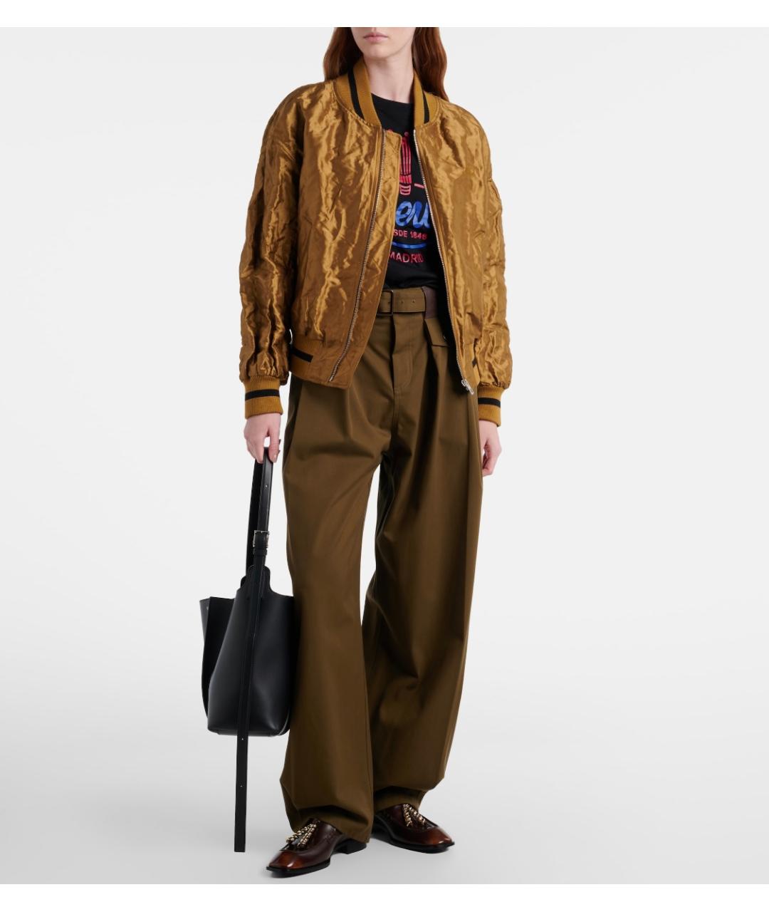 LOEWE Золотая полиэстеровая куртка, фото 5