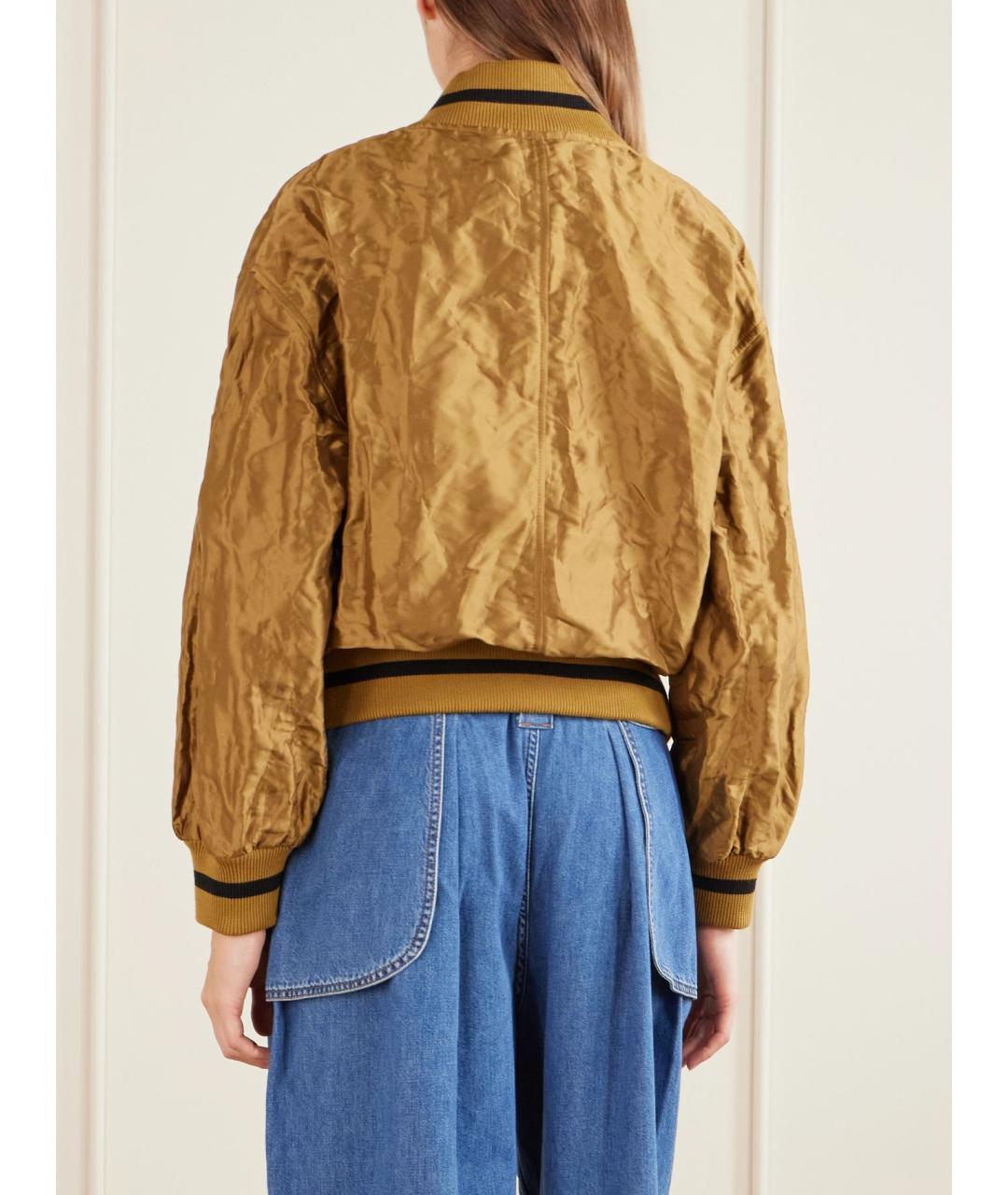 LOEWE Золотая полиэстеровая куртка, фото 8