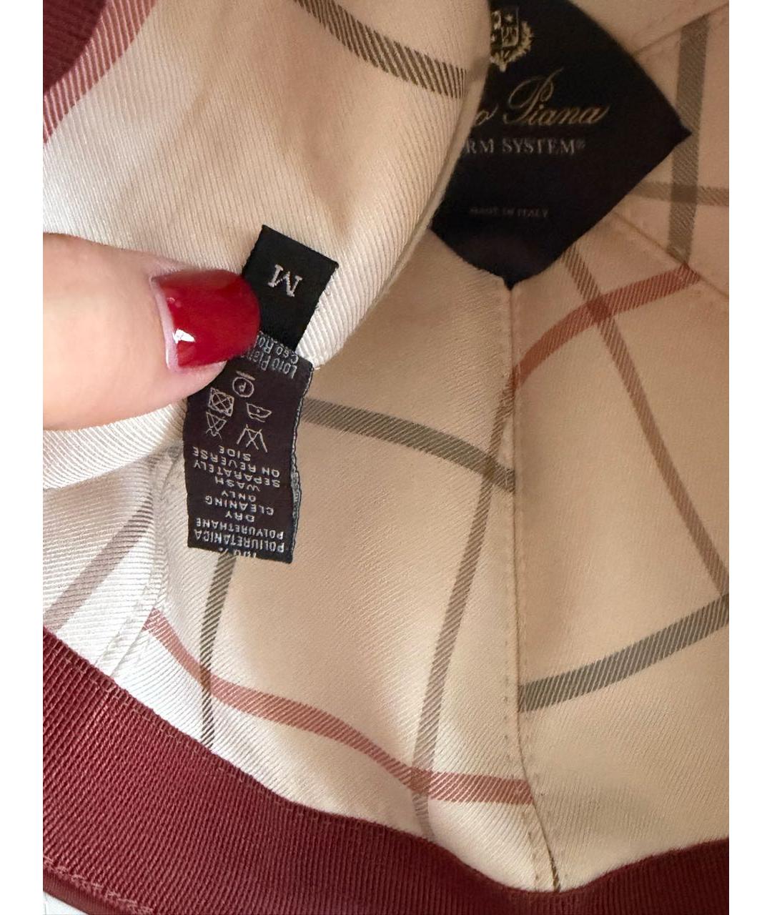 LORO PIANA Бежевая синтетическая кепка, фото 6
