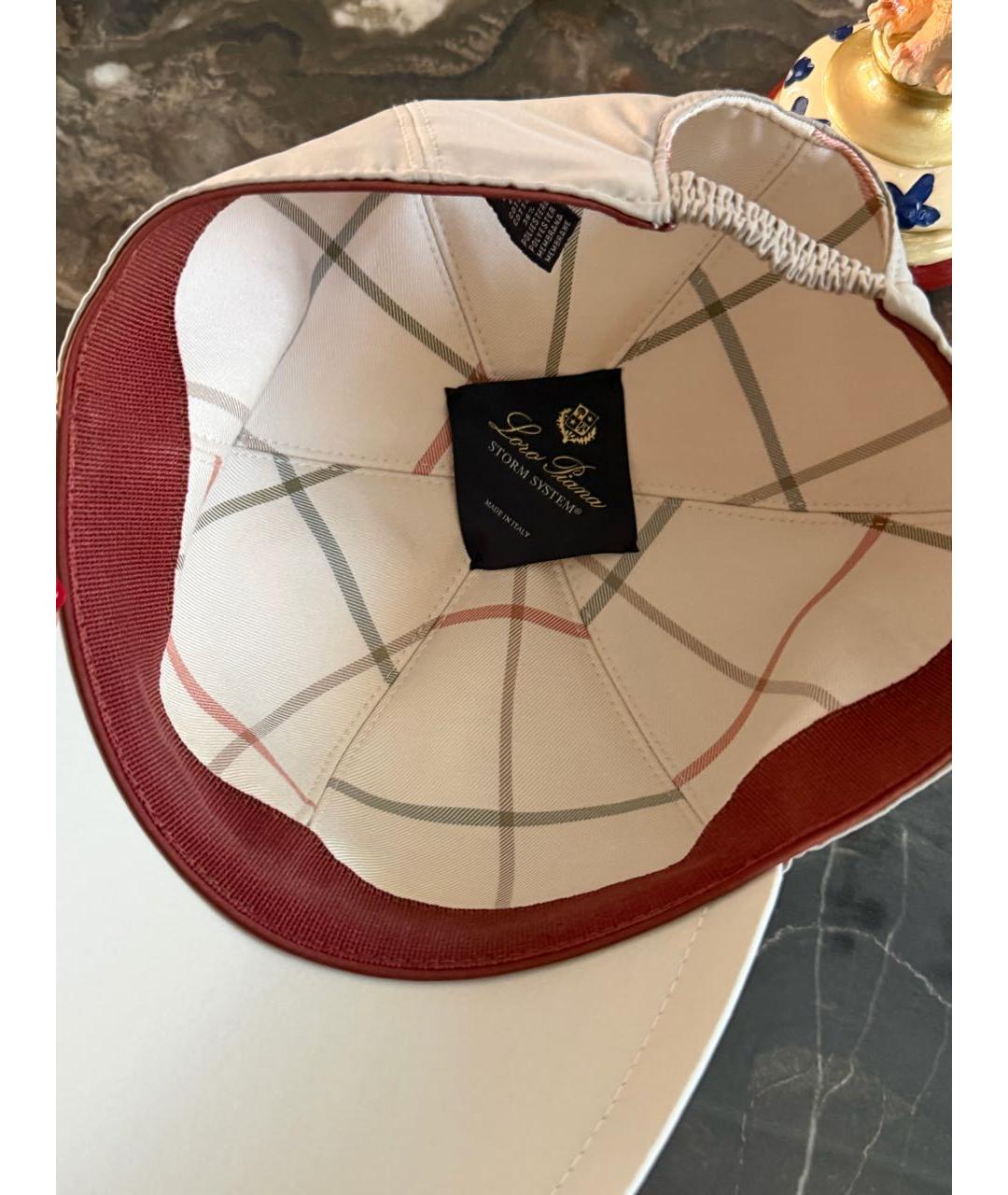 LORO PIANA Бежевая синтетическая кепка, фото 3