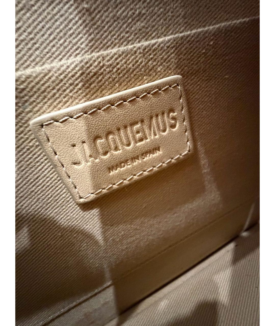 JACQUEMUS Голубая замшевая сумка через плечо, фото 3