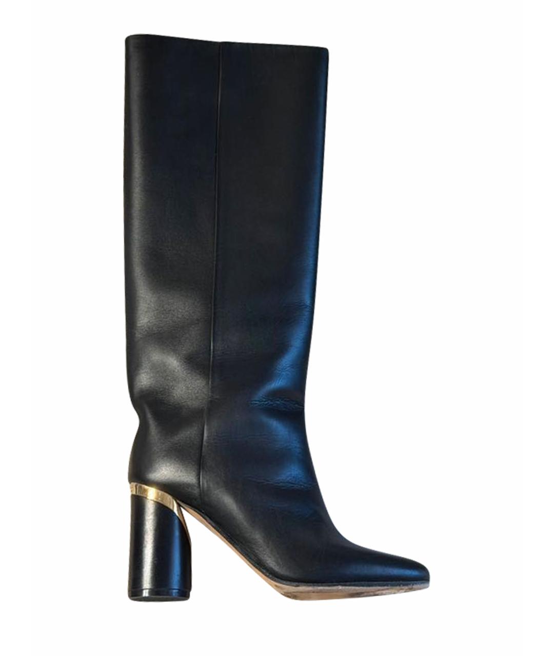 JIMMY CHOO Черные кожаные сапоги, фото 1