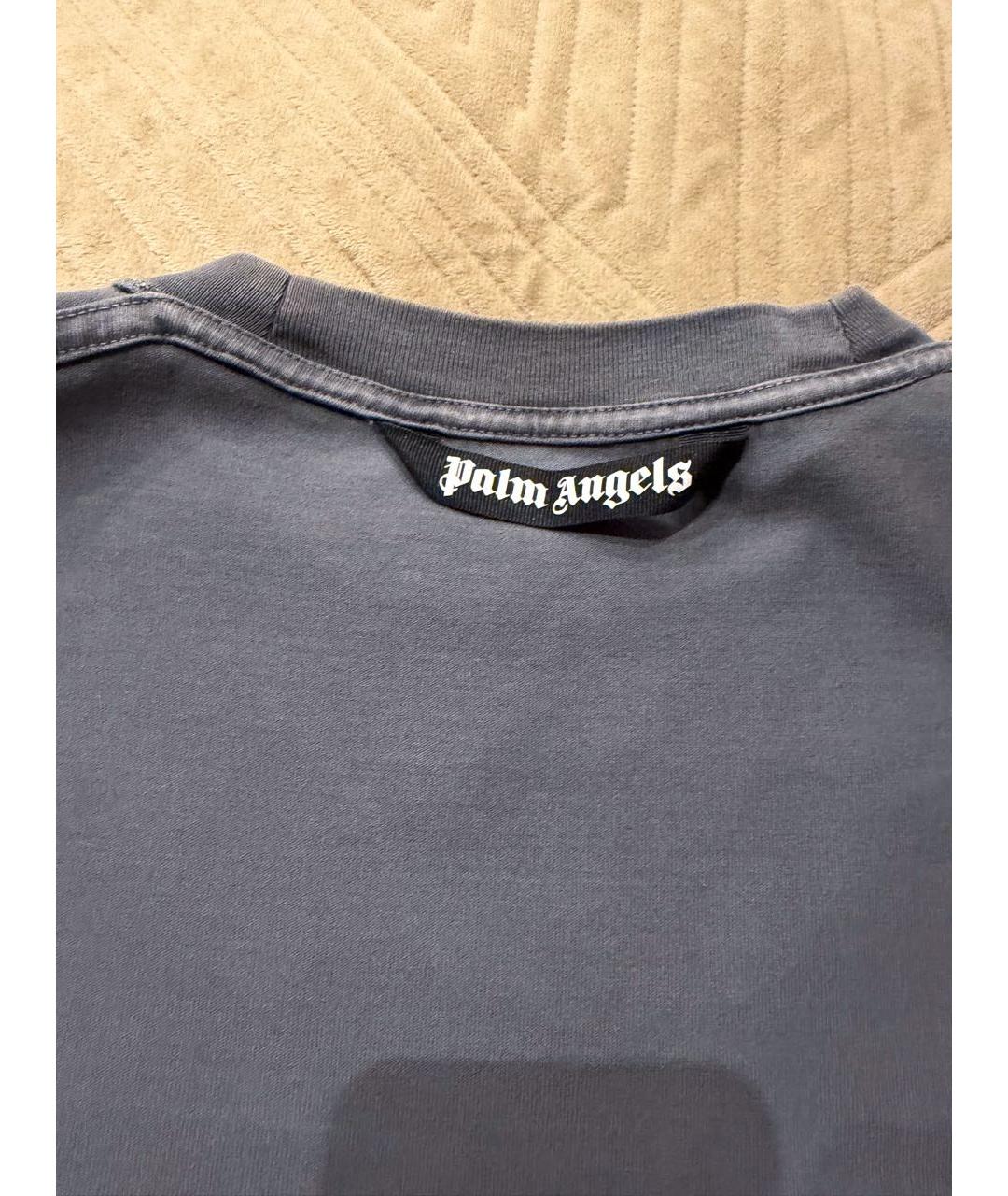 PALM ANGELS Серая хлопковая футболка, фото 3