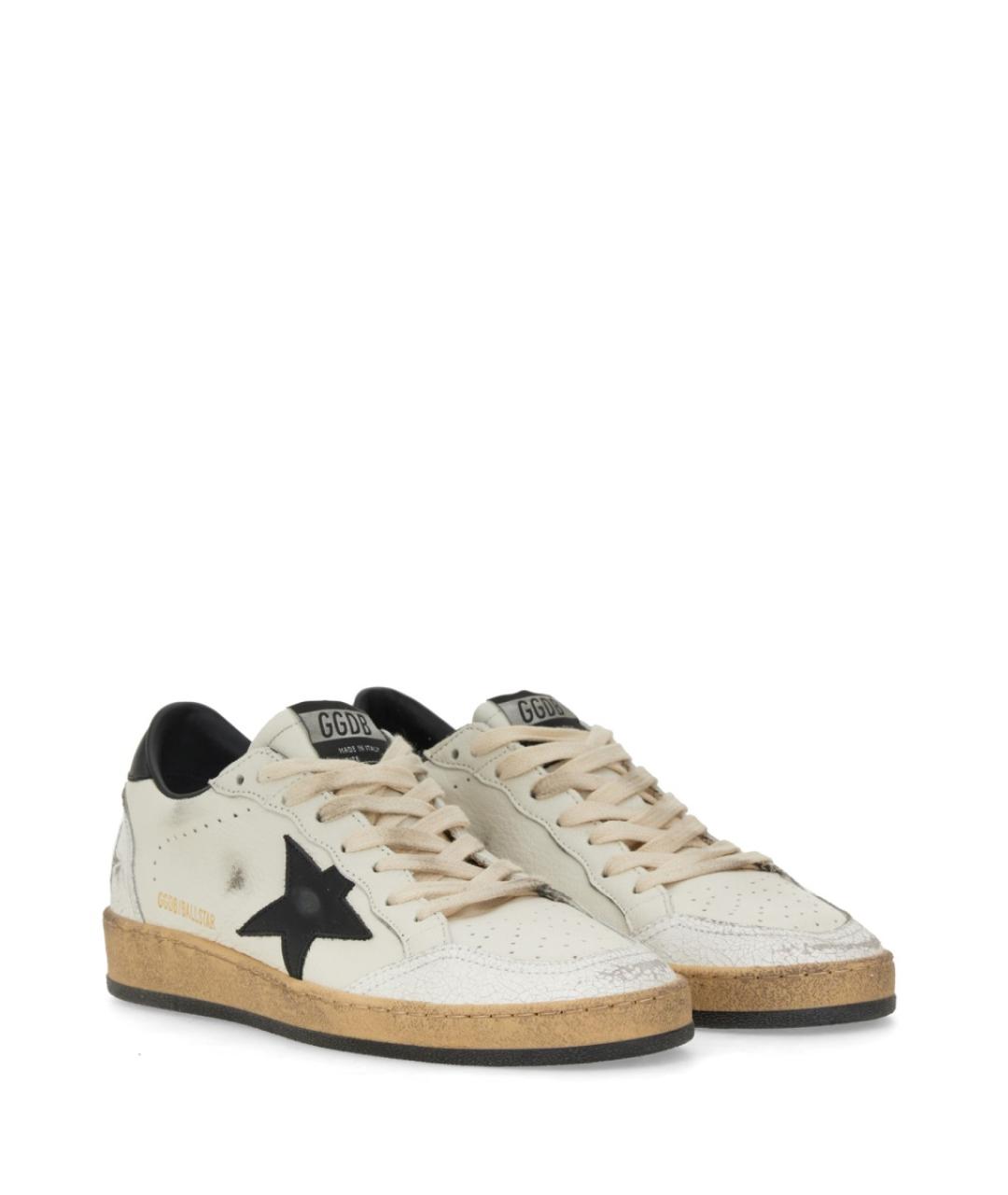 GOLDEN GOOSE Белые кожаные кроссовки, фото 2
