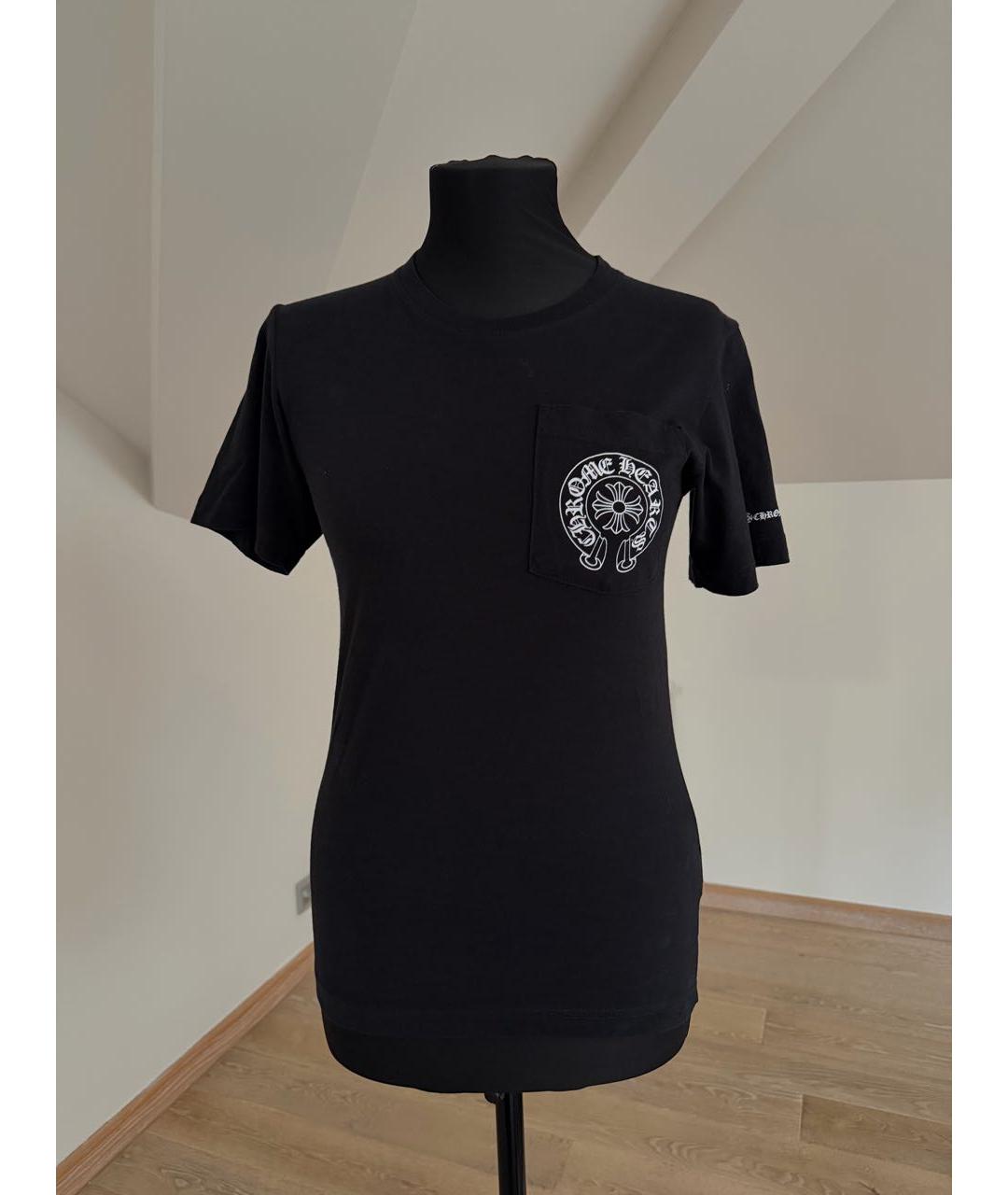 CHROME HEARTS Черная хлопковая футболка, фото 9