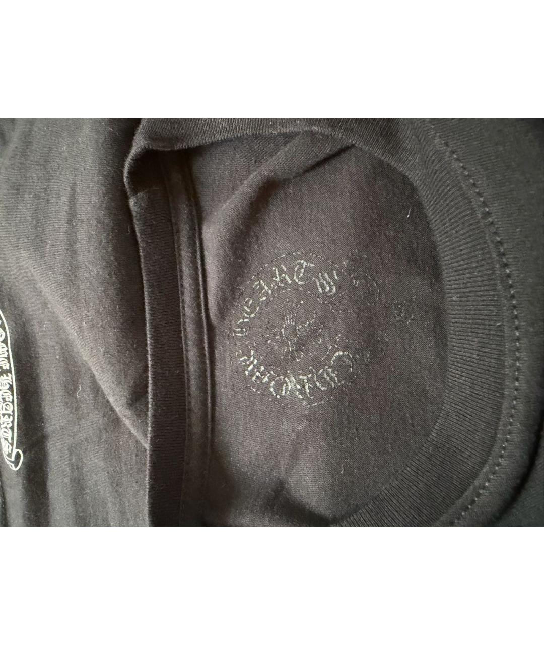 CHROME HEARTS Черная хлопковая футболка, фото 6