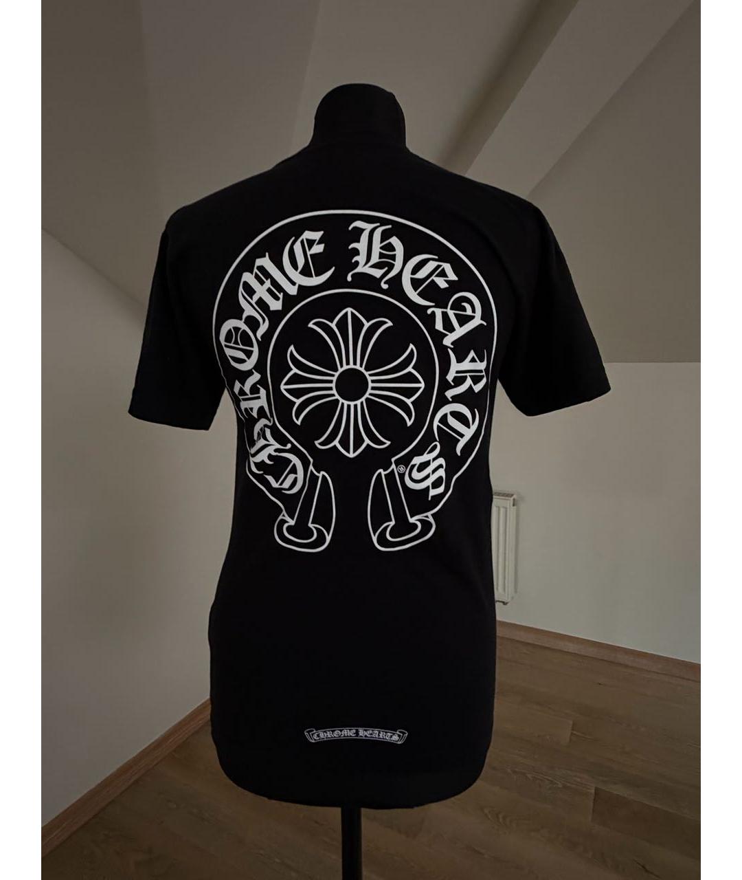 CHROME HEARTS Черная хлопковая футболка, фото 2