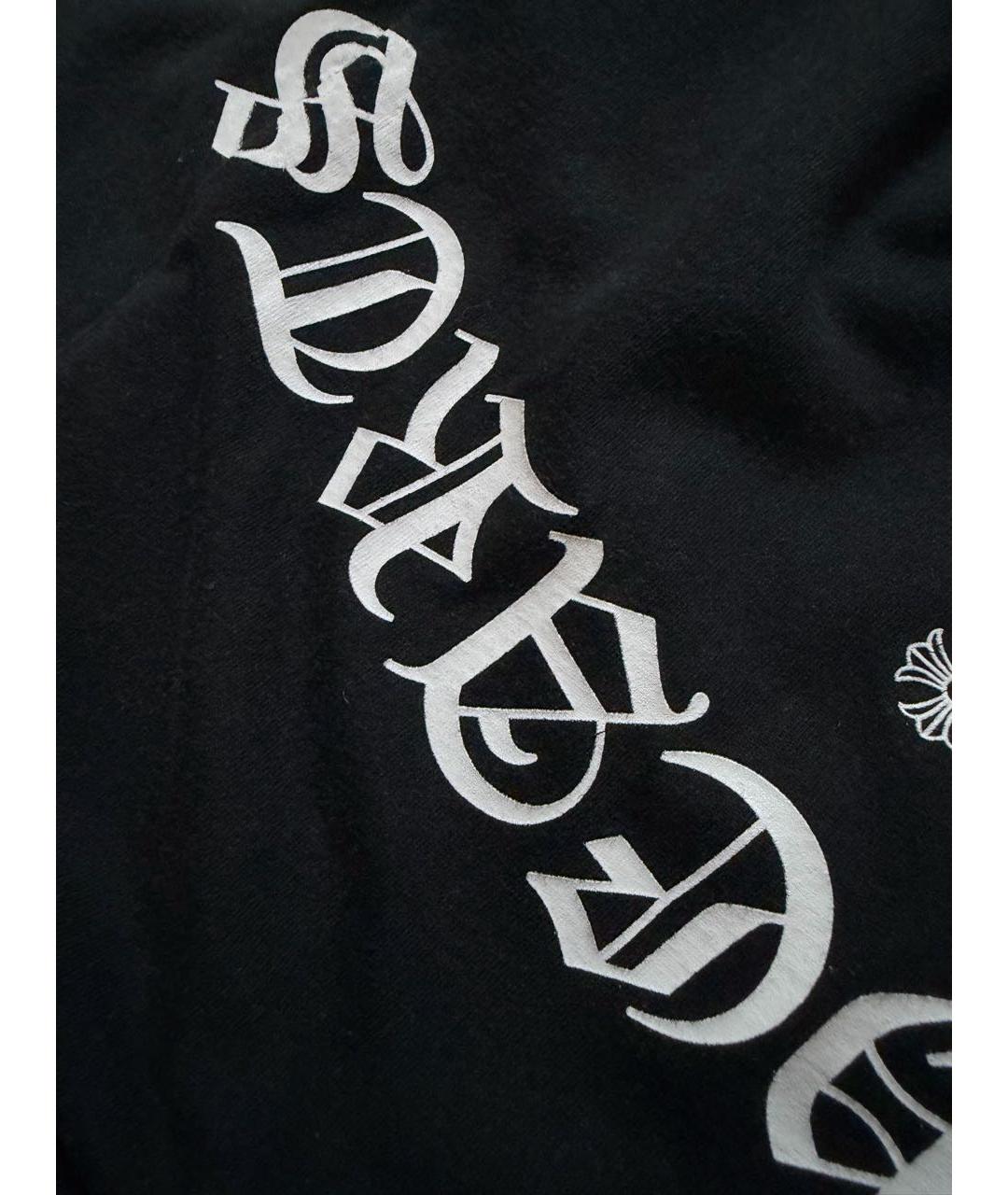CHROME HEARTS Черная хлопковая футболка, фото 5