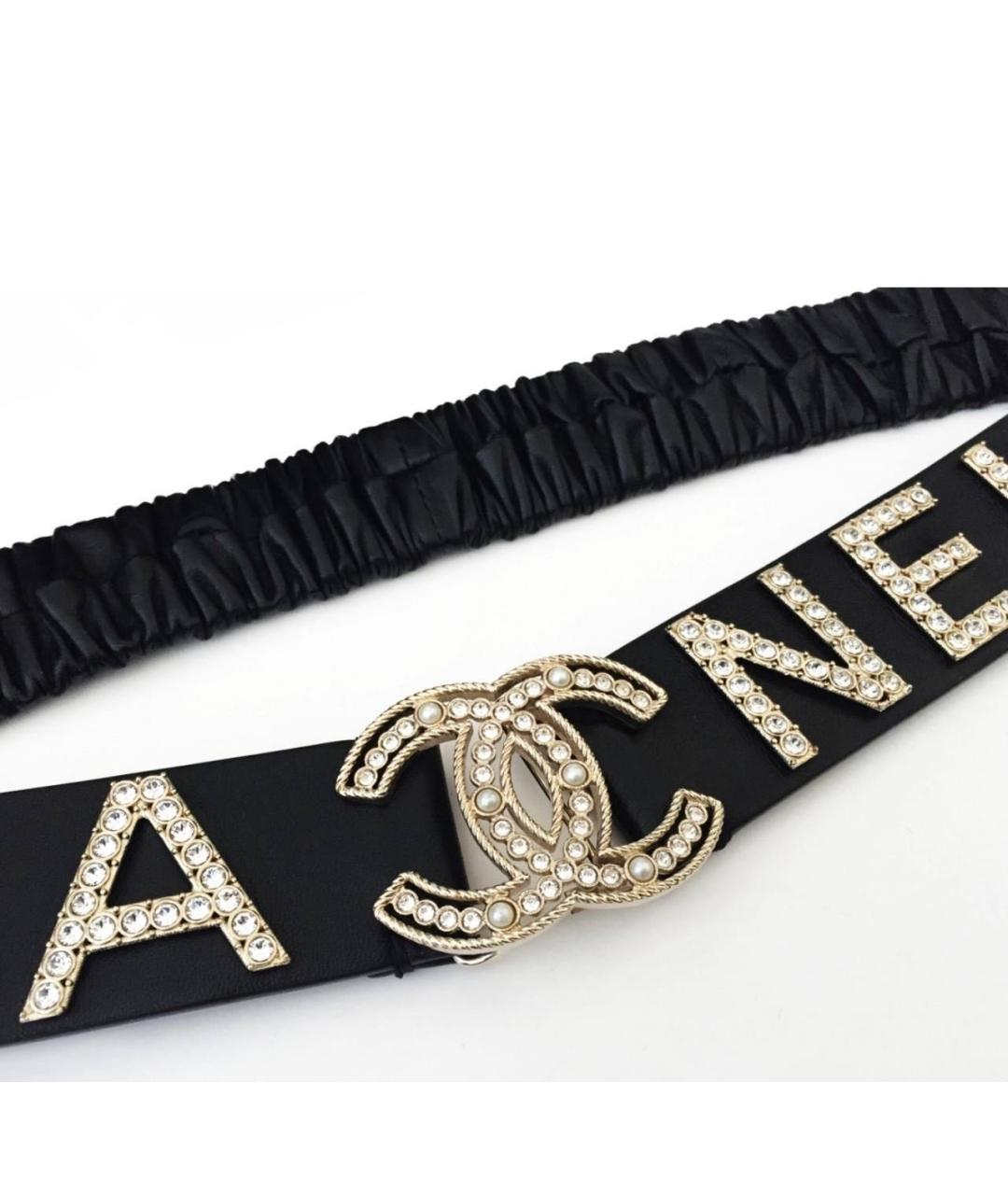 CHANEL Черный кожаный ремень, фото 7