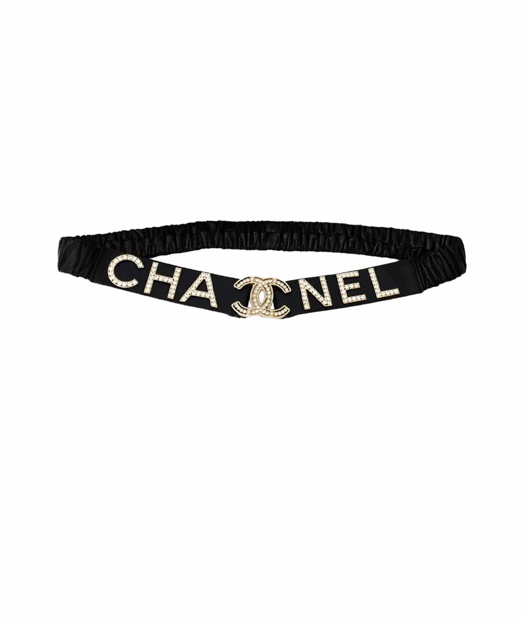 CHANEL Черный кожаный ремень, фото 1
