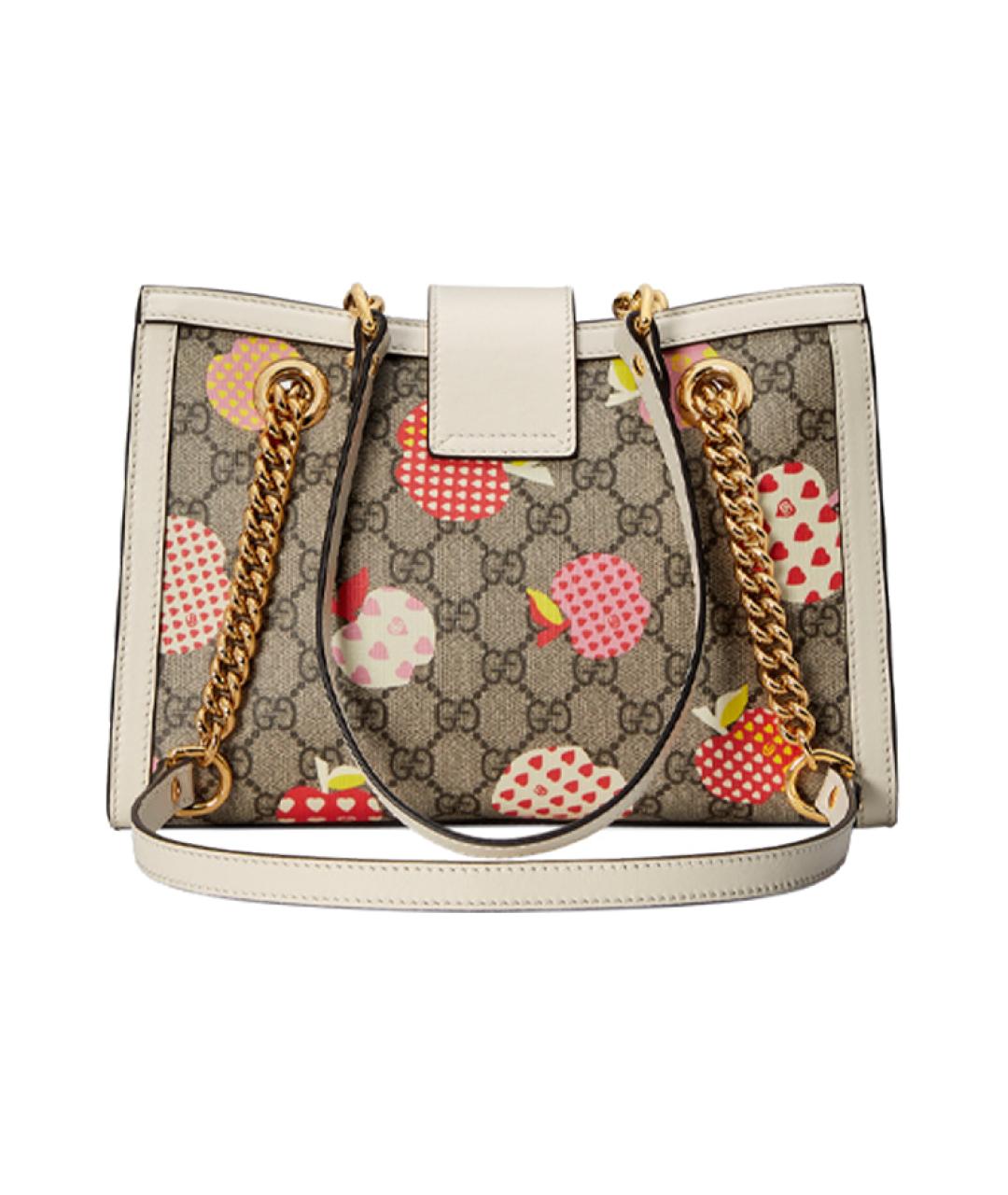 GUCCI Бежевая сумка через плечо из канвы, фото 3