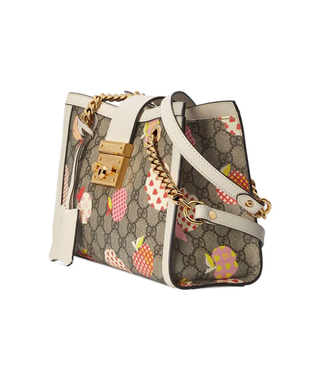 GUCCI Бежевая сумка через плечо из канвы, фото 2