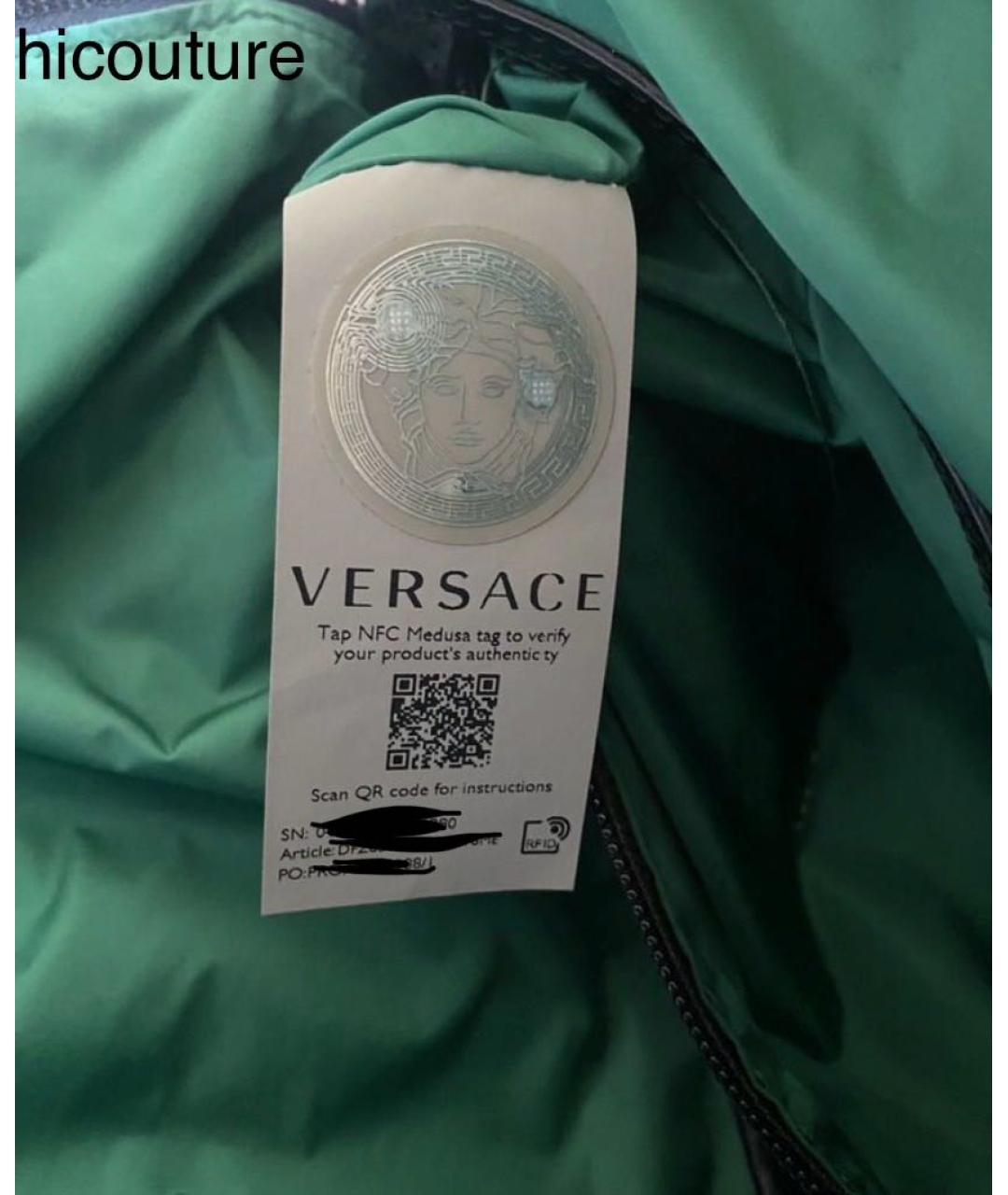 VERSACE Черный нейлоновый рюкзак, фото 6