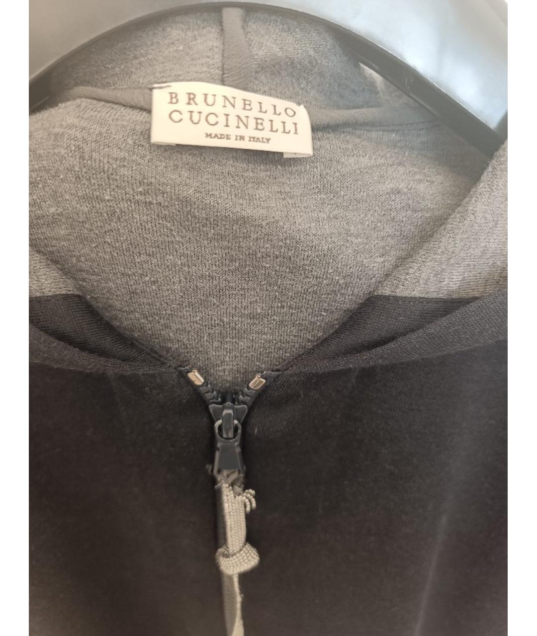 BRUNELLO CUCINELLI Черный хлопковый костюм с брюками, фото 3