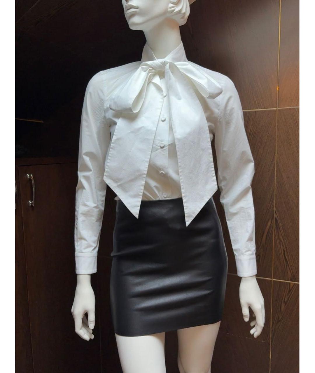 BOTTEGA VENETA Белая хлопковая блузы, фото 3
