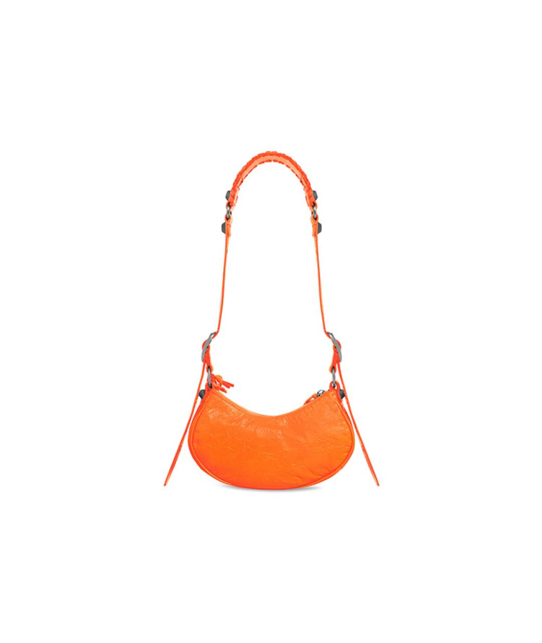 BALENCIAGA Оранжевая кожаная сумка через плечо, фото 5