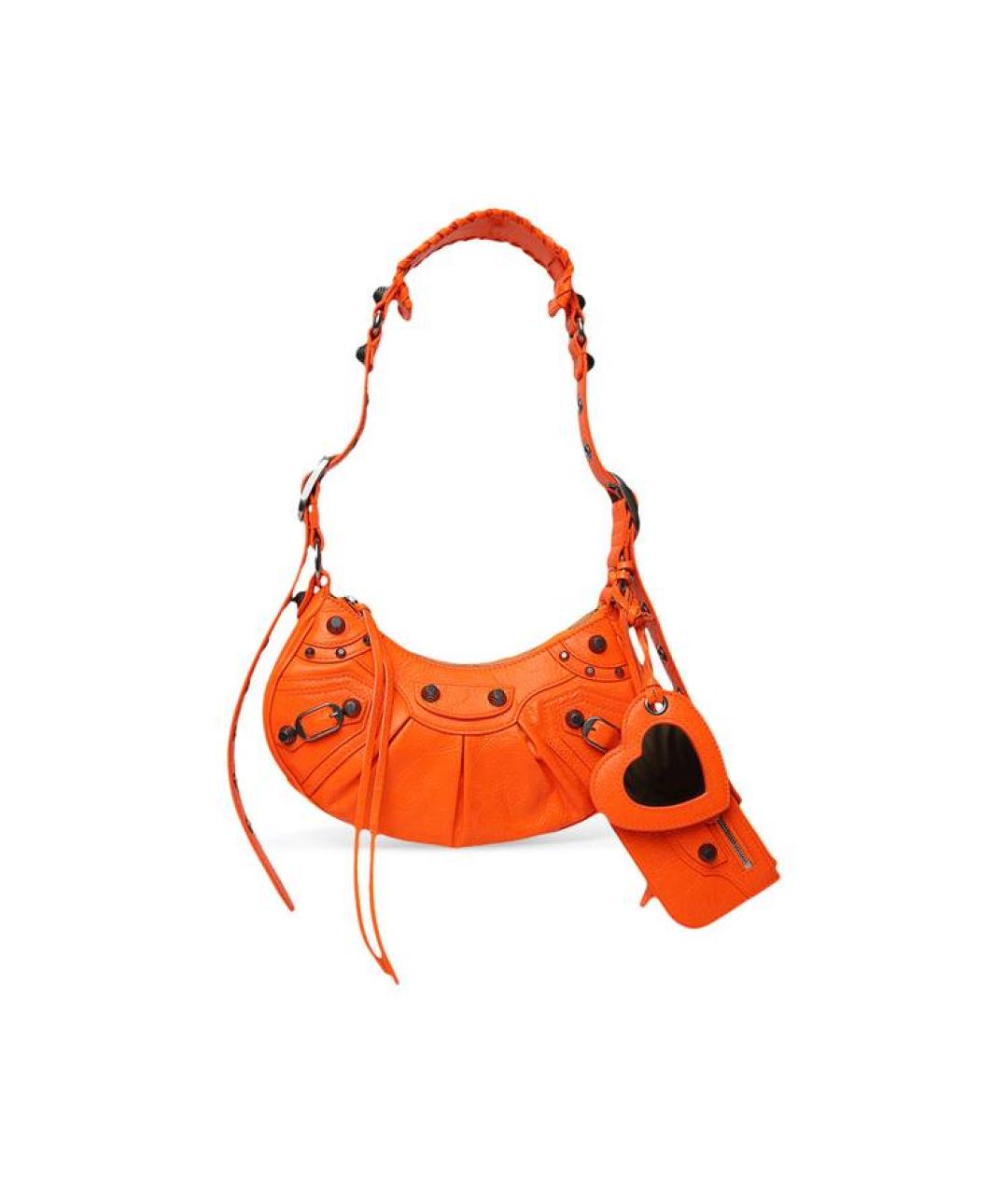 BALENCIAGA Оранжевая кожаная сумка через плечо, фото 2