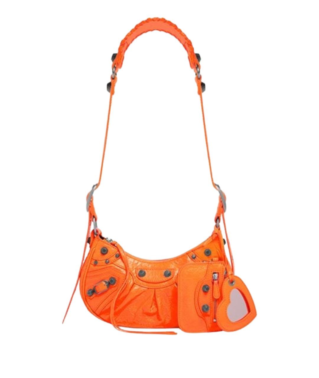 BALENCIAGA Оранжевая кожаная сумка через плечо, фото 1