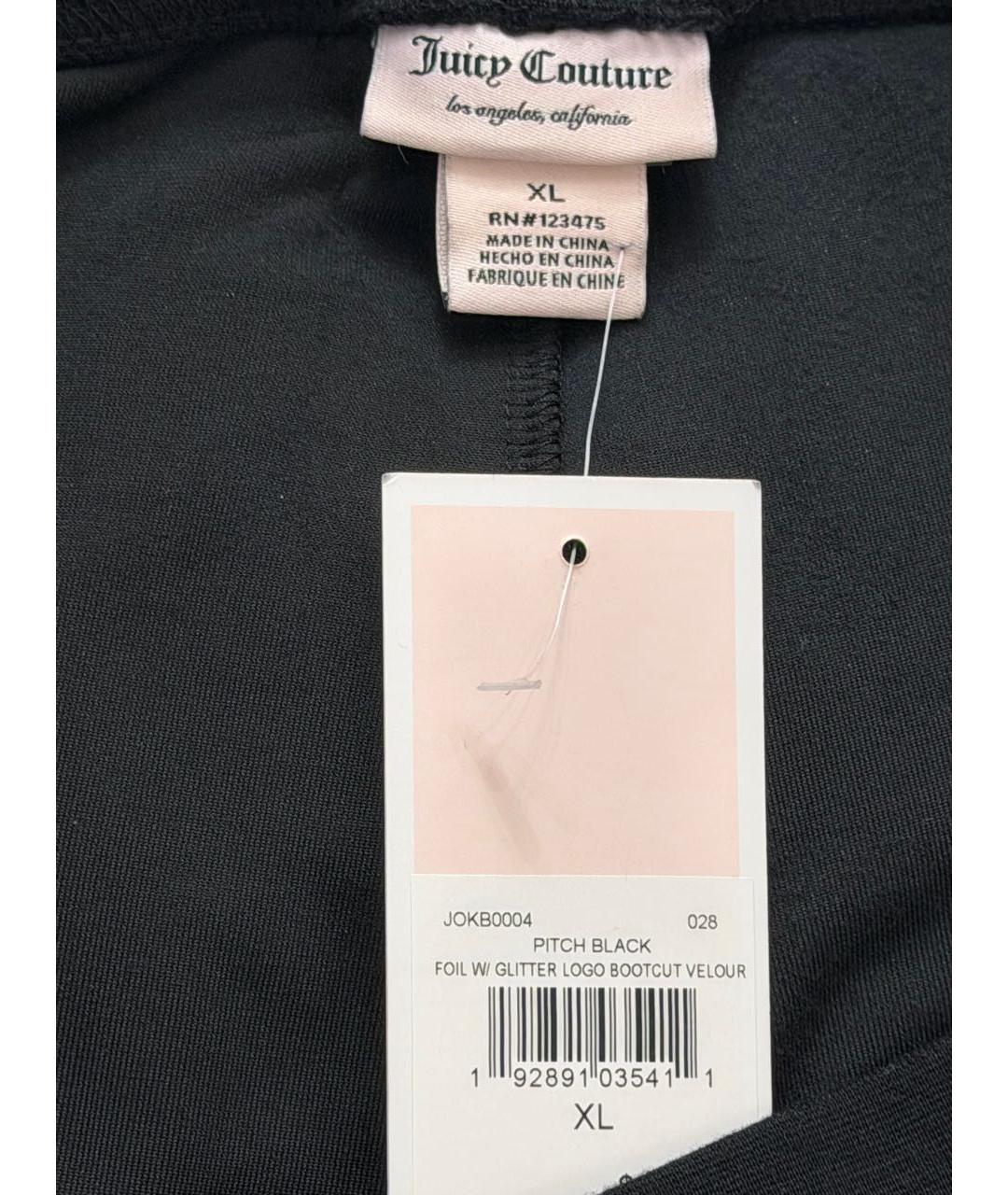 JUICY COUTURE Черные велюровые спортивные брюки и шорты, фото 3