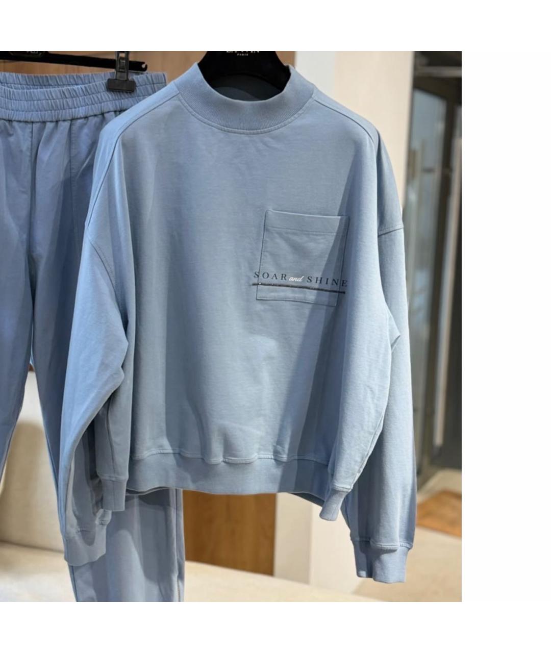 BRUNELLO CUCINELLI Голубой хлопковый спортивные костюмы, фото 2