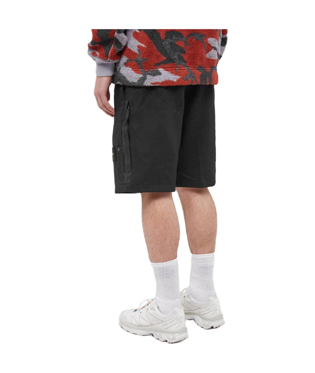 STONE ISLAND Черные шорты, фото 2