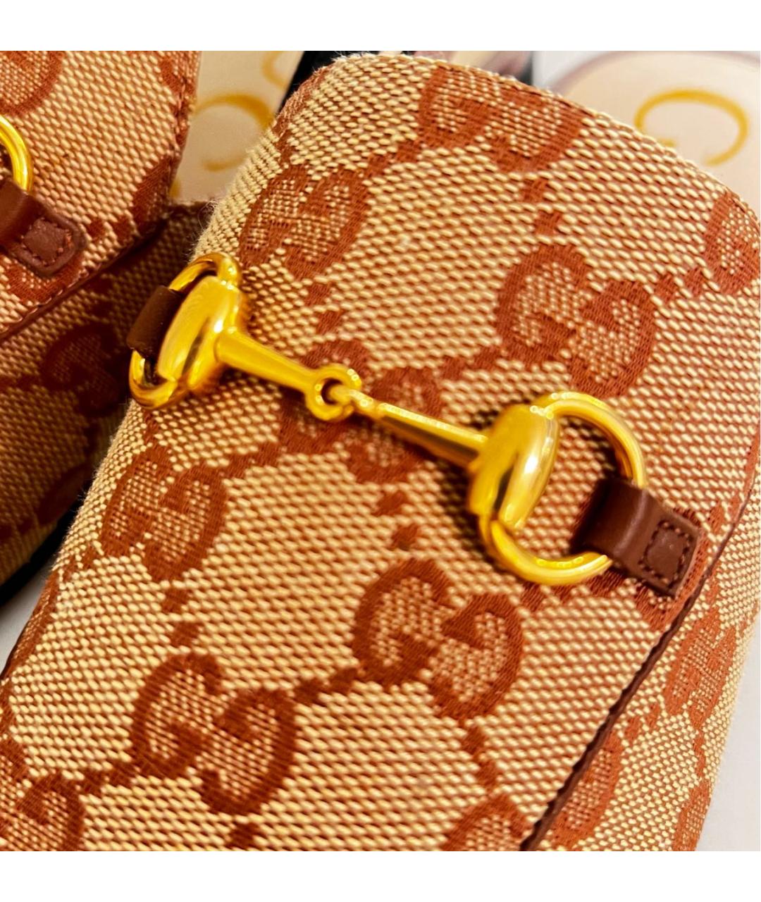 GUCCI Коричневые лоферы и мокасины, фото 6