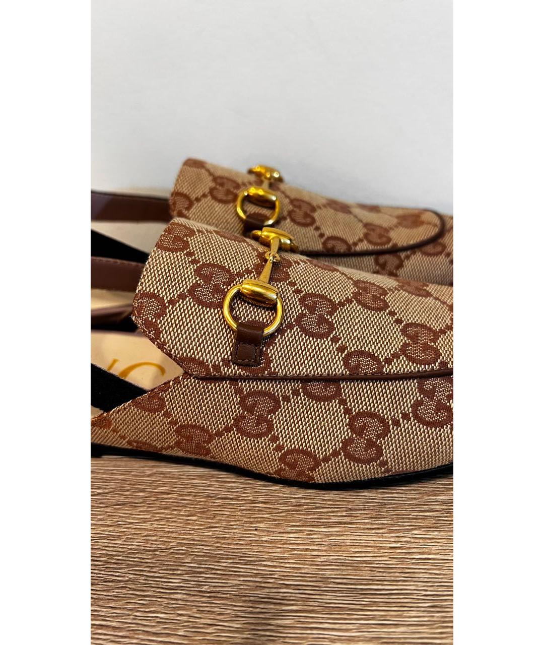 GUCCI Коричневые лоферы и мокасины, фото 5