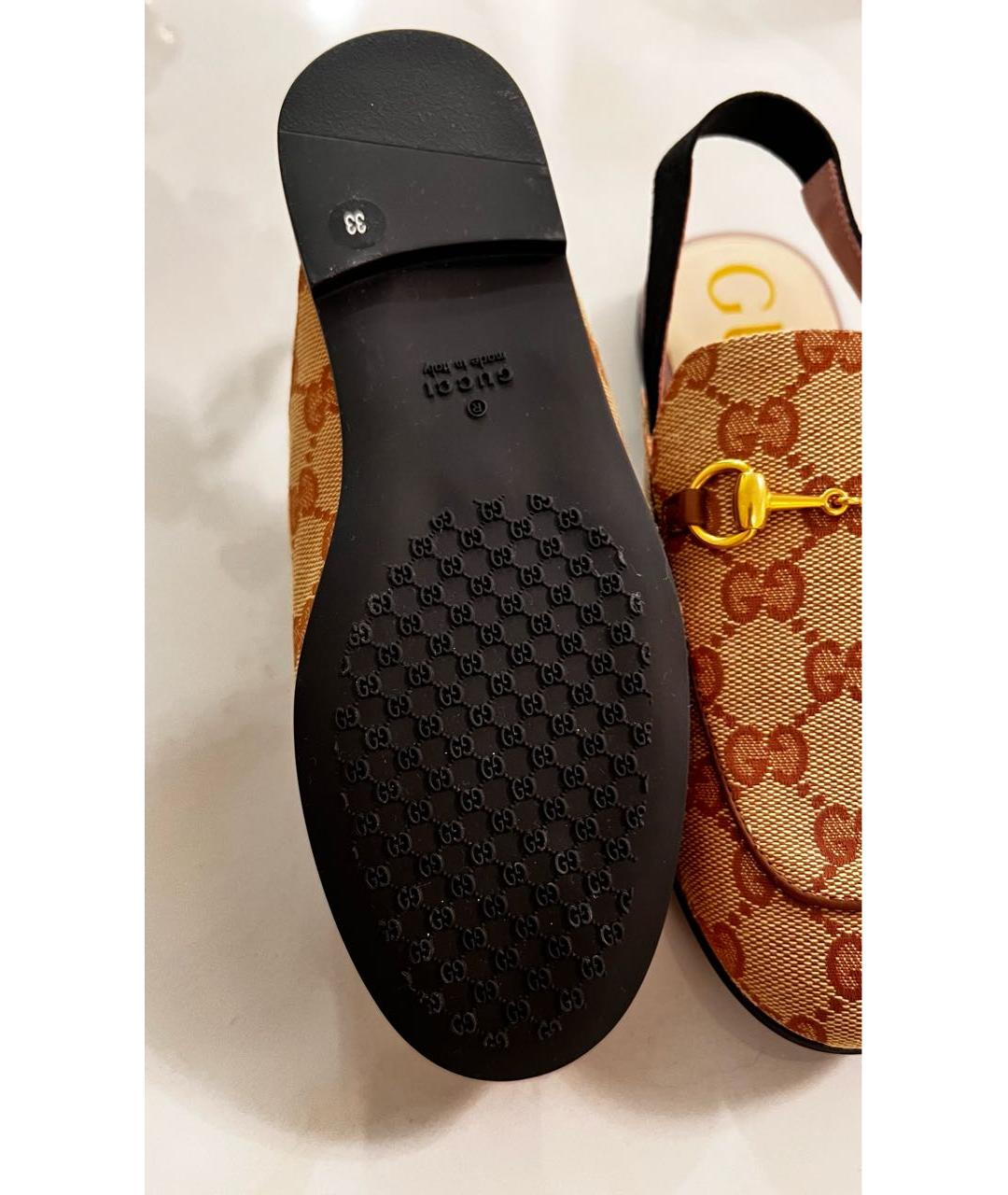 GUCCI Коричневые лоферы и мокасины, фото 4