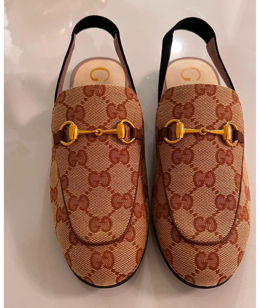 GUCCI Коричневые лоферы и мокасины, фото 2