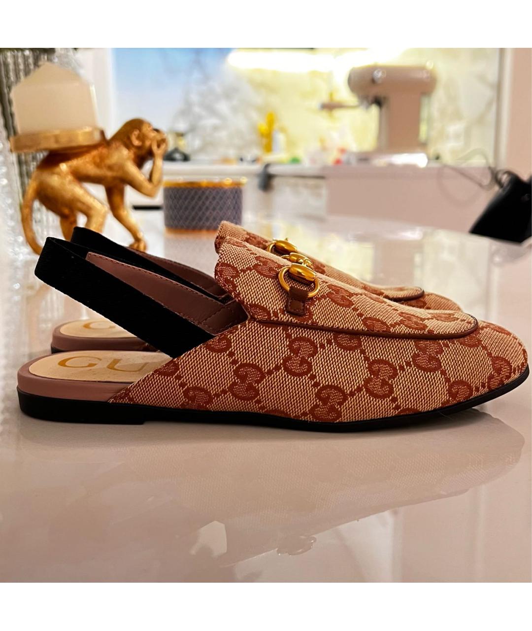 GUCCI Коричневые лоферы и мокасины, фото 7