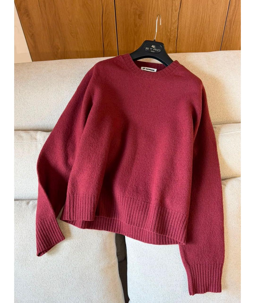 JIL SANDER Бордовый джемпер / свитер, фото 2