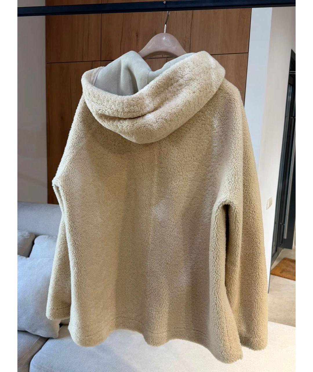 LOEWE Бежевая меховая дубленка, фото 4