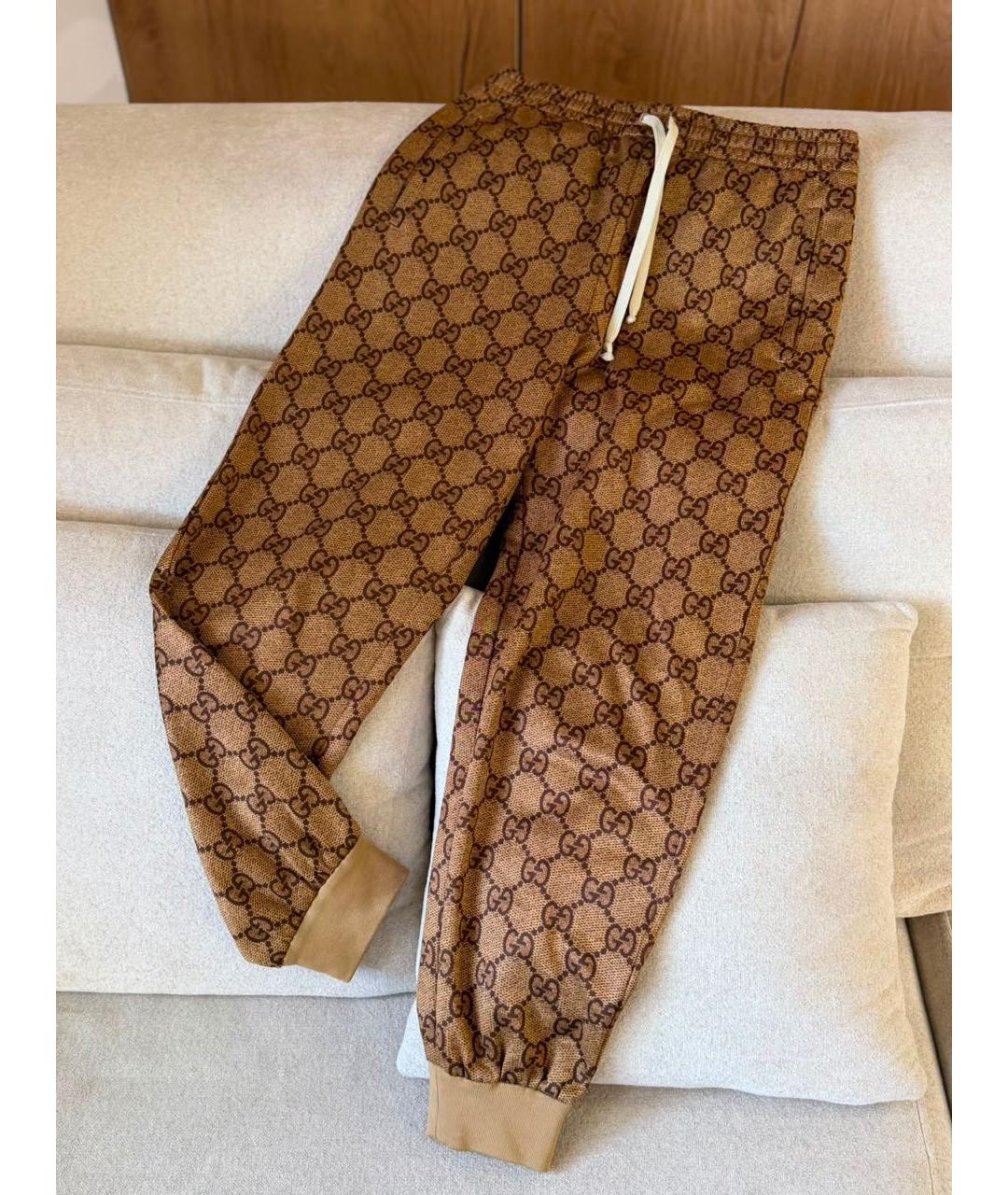 GUCCI Коричневые спортивные брюки и шорты, фото 2