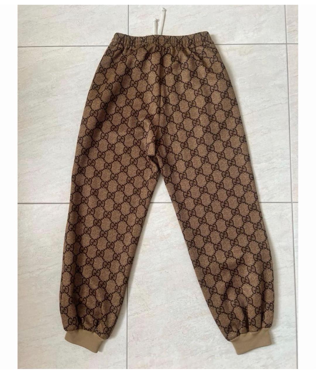 GUCCI Коричневые спортивные брюки и шорты, фото 3