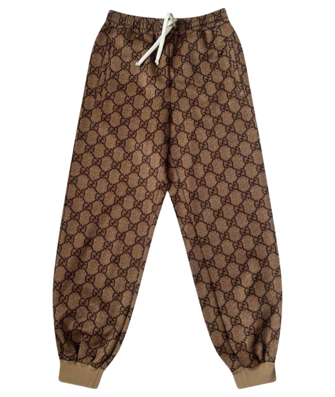 GUCCI Коричневые спортивные брюки и шорты, фото 1