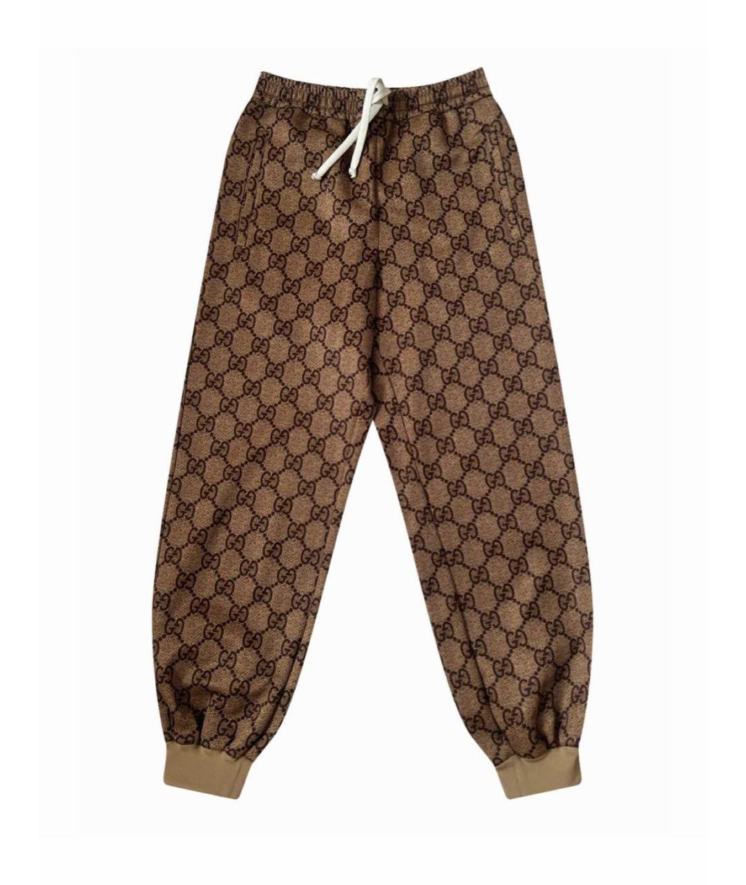 GUCCI Коричневые спортивные брюки и шорты, фото 4