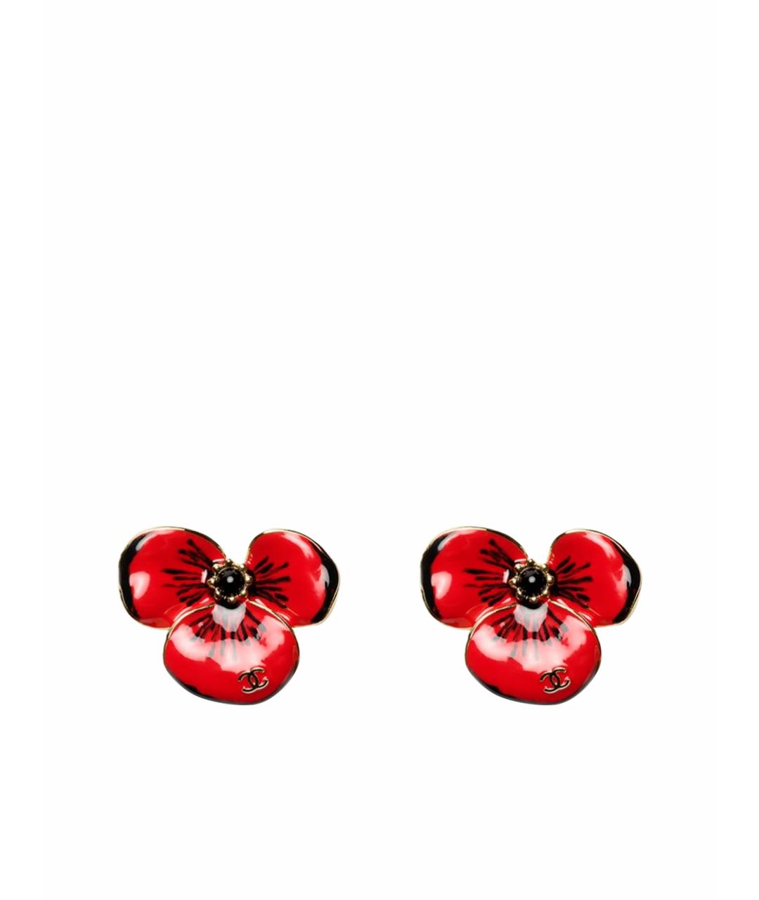 CHANEL Бордовые серьги, фото 4