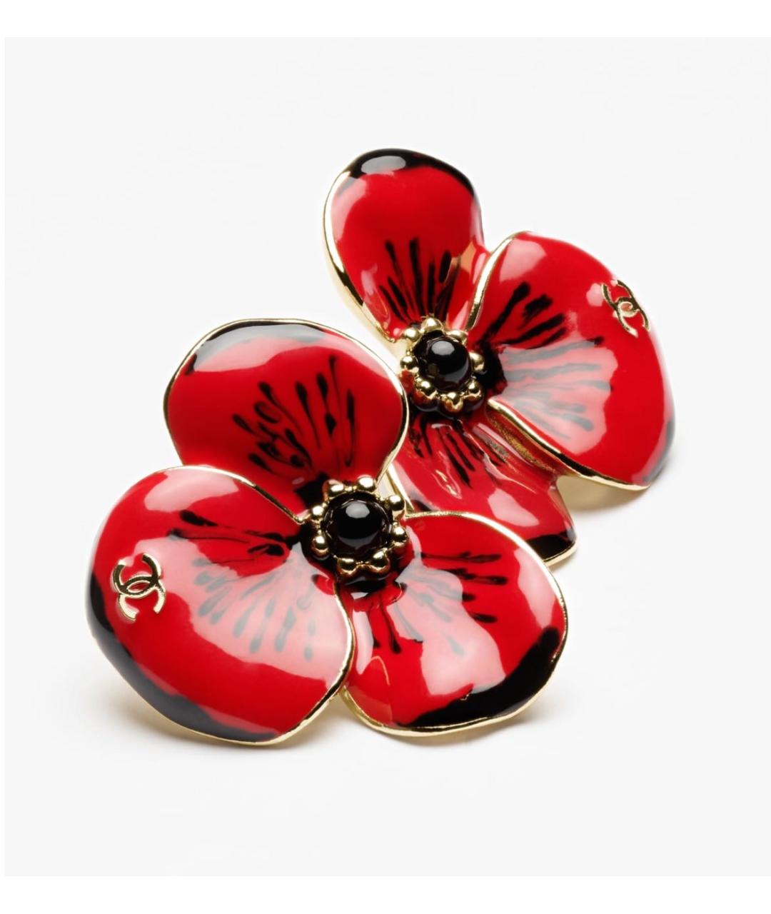 CHANEL Бордовые серьги, фото 2