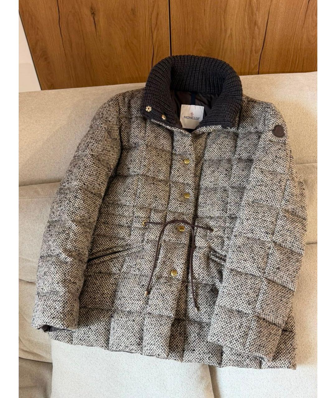 MONCLER Бежевый пуховик, фото 2