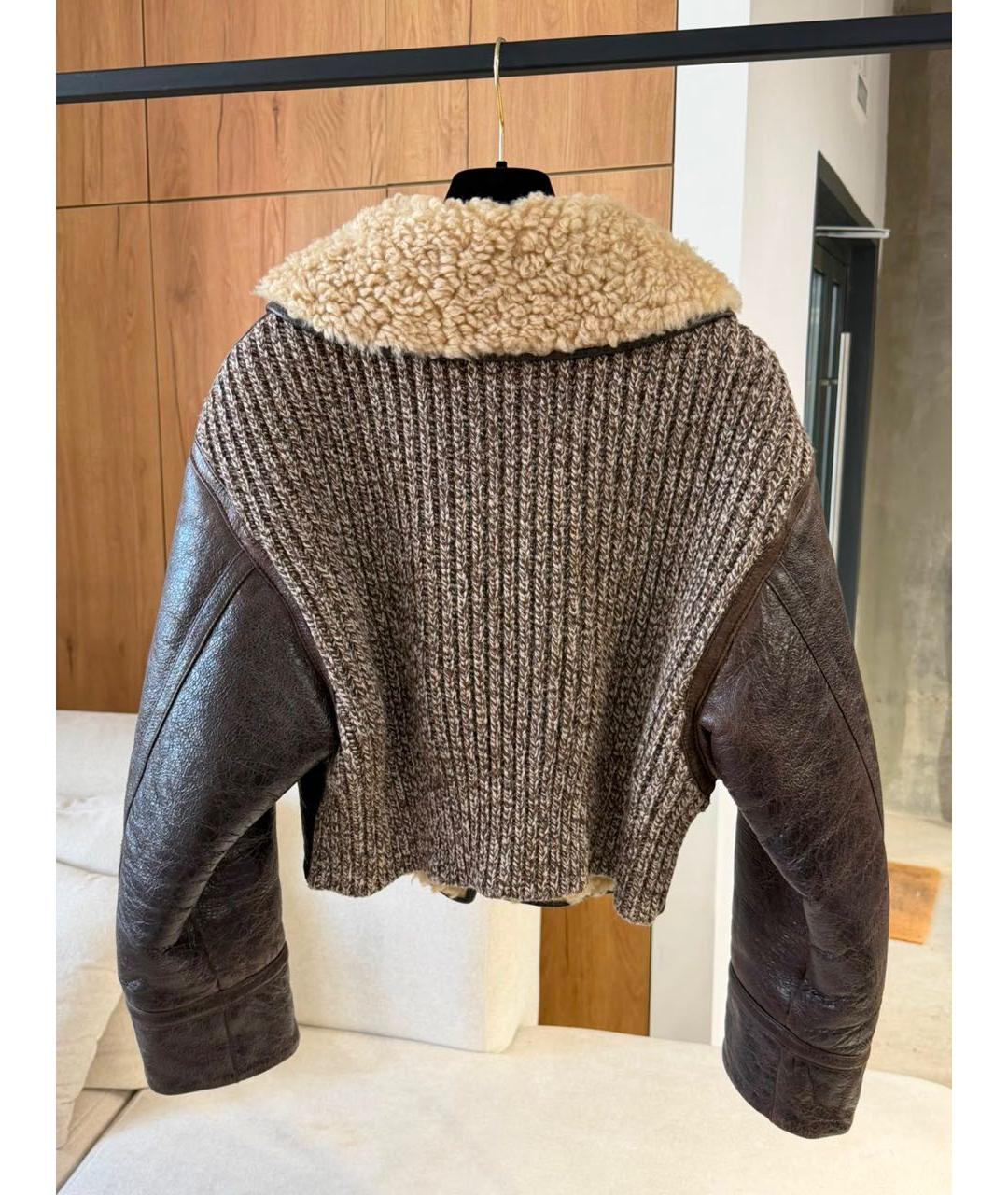 ETRO Коричневая кожаная дубленка, фото 2