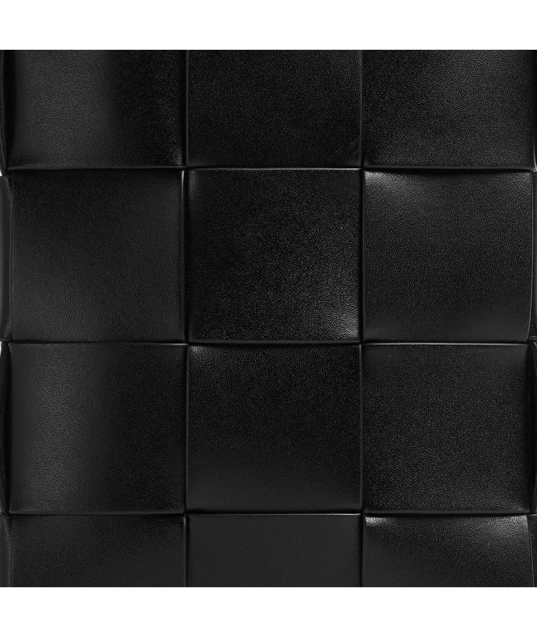 BOTTEGA VENETA Черная кожаная сумка на плечо, фото 5