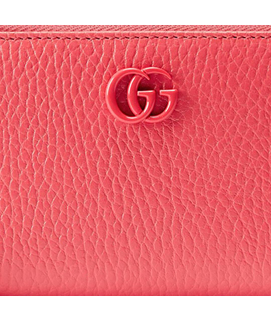 GUCCI Коралловый кожаный кардхолдер, фото 5