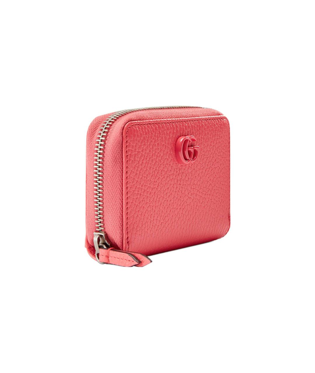 GUCCI Коралловый кожаный кардхолдер, фото 2