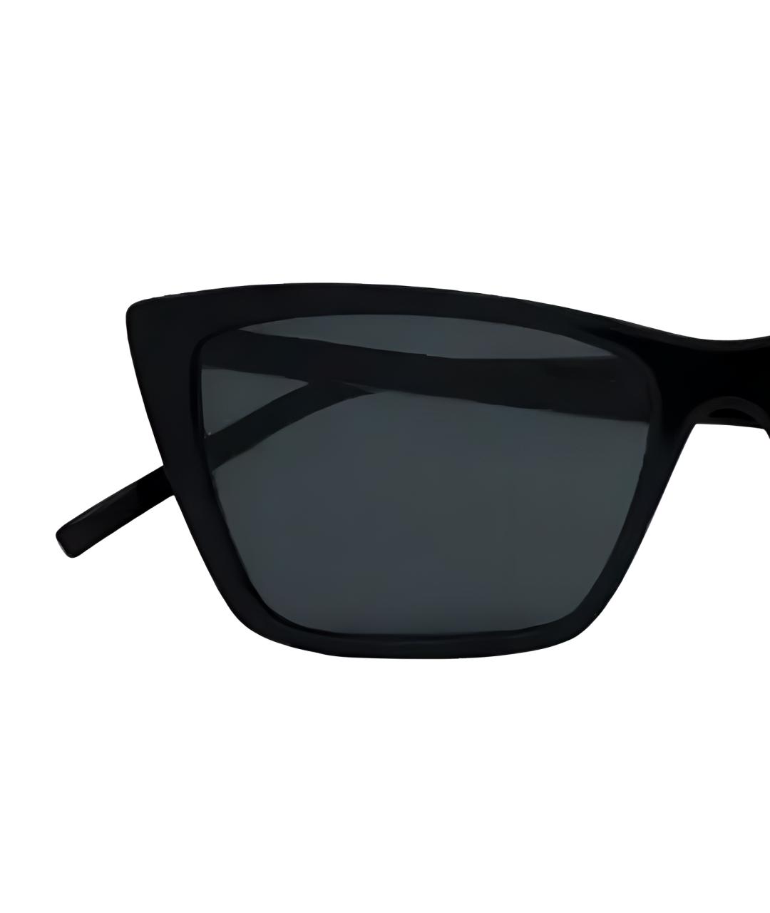 SAINT LAURENT Черные пластиковые солнцезащитные очки, фото 3
