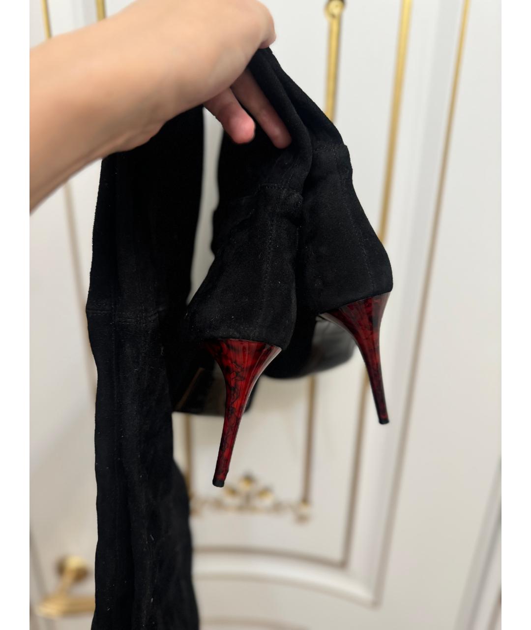 PIERRE BALMAIN Черные замшевые ботфорты, фото 4