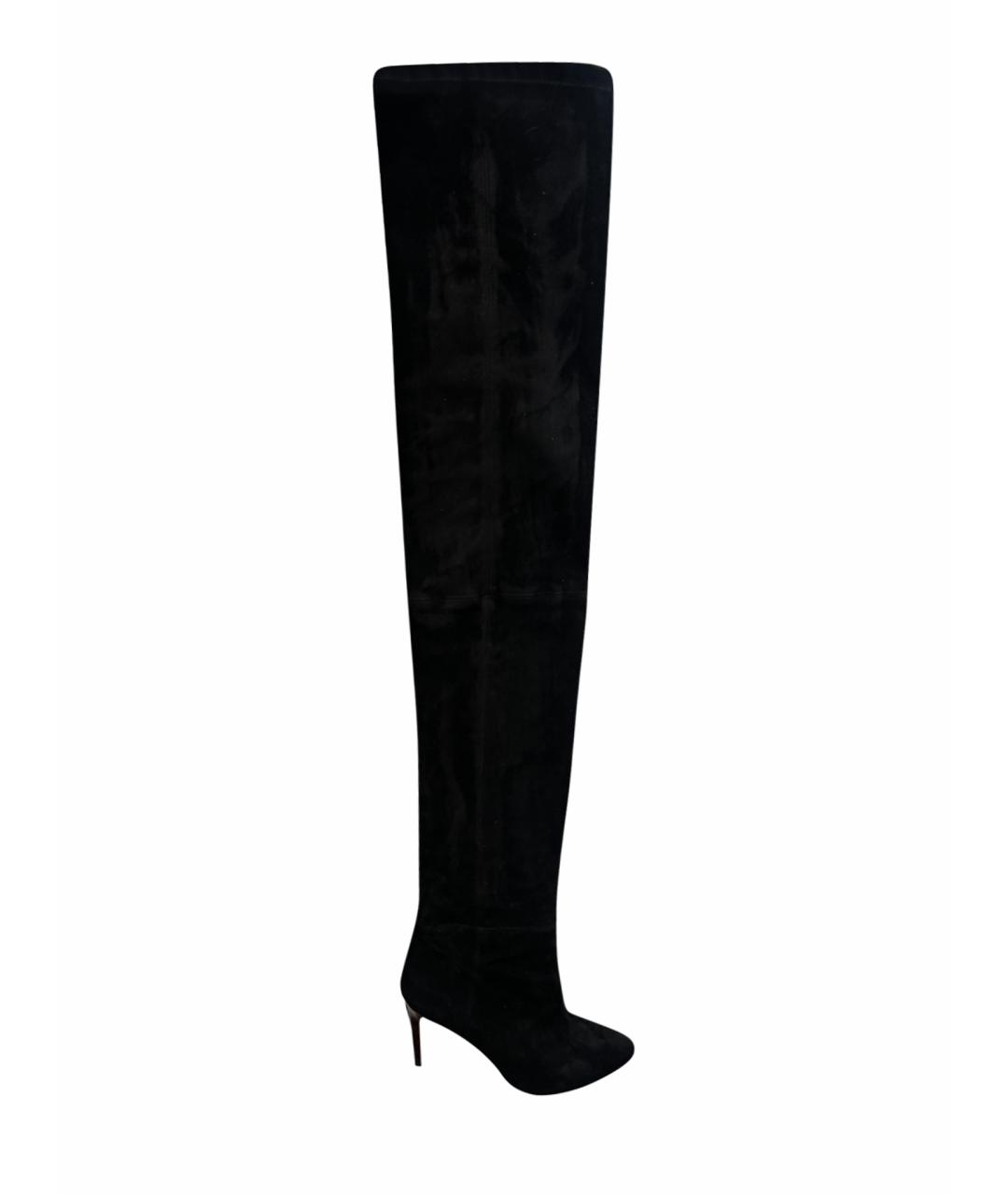 PIERRE BALMAIN Черные замшевые ботфорты, фото 1