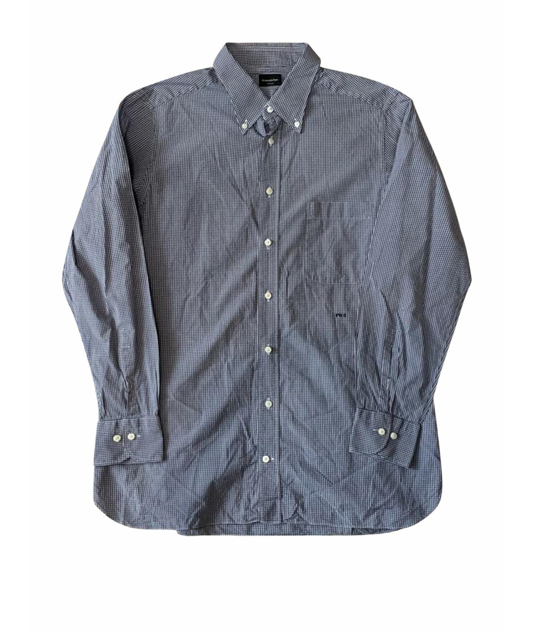 ERMENEGILDO ZEGNA XXX Синяя хлопковая классическая рубашка, фото 1