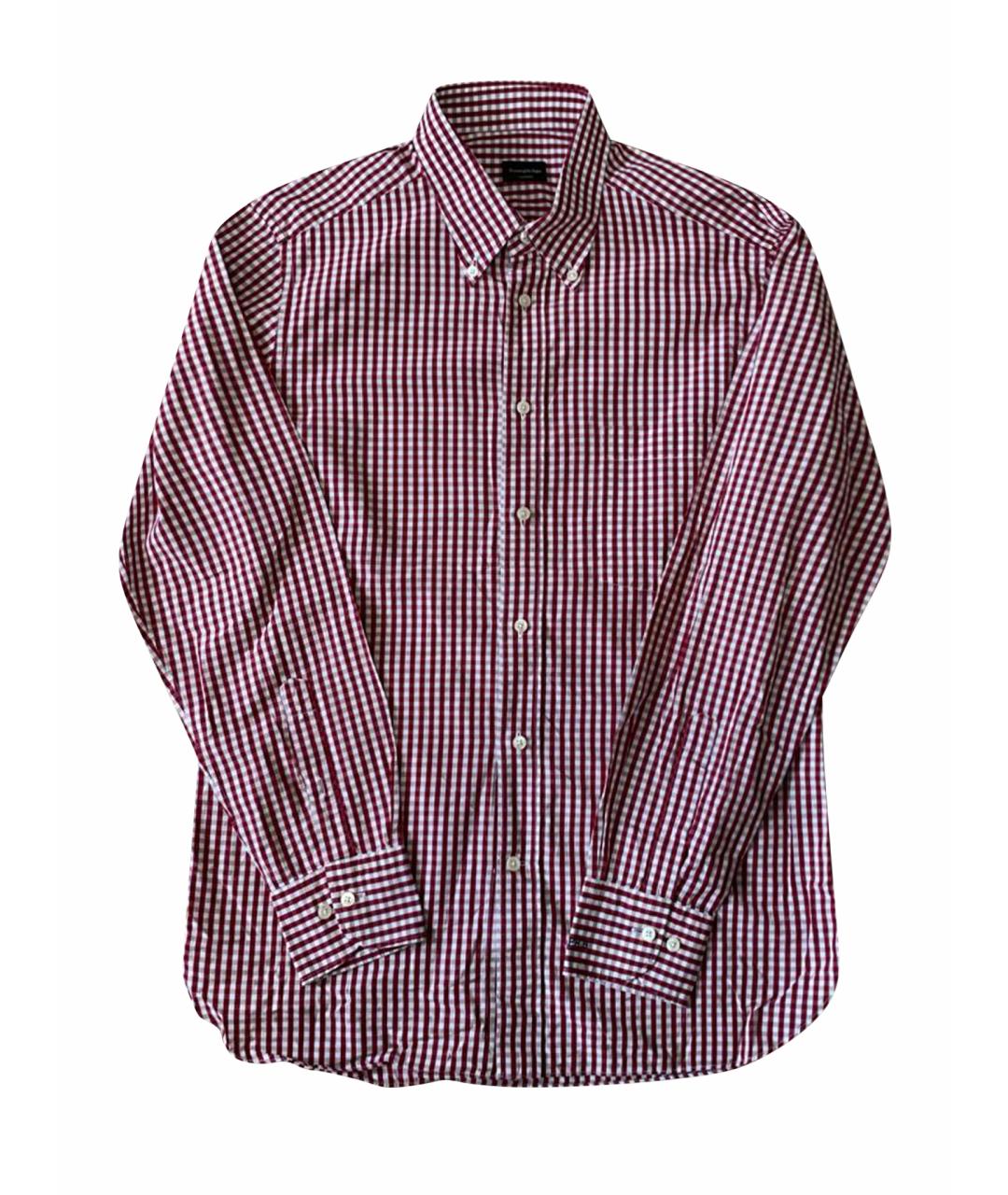 ERMENEGILDO ZEGNA XXX Бордовая хлопковая классическая рубашка, фото 1